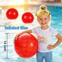 SCIONE 12 Pack 12 Inch Red and Blue Web Beach Balls for Kids, Inflatable Balls for Pool Party Decorations, Spider Theme Birthday Favors & End of Year Student Gifts