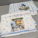 12 Pcs Christmas Kitchen Towels and Dishcloths Absorbent Christmas Tree Reindeer Truck Hand Towels Christmas Dish Towels Decoration for Xmas Home Gift Supplies, 14.2 x 21.3 Inch (Novel Style)