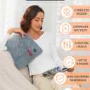 Vofuoti Portable Heating Pad, Cordless Weighted Heating Pads with 10000mAh Battery and 3 Heat Settings, Electric Heated Pad for for Back, Abdomen, Neck & Shoulder, 12" x 24"