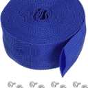 PATIKIL 1.8" 13FT Protective Hose Sleeve with Snap Fastener, Polyester Fiber Cable Cover Sheath Protection for Welding Tig Torch Hydraulic Hose, Blue