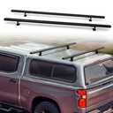 MELIPRON 60" Truck Cap Topper Rack Adjustable Aluminum Ladder Roof Rack for Kayak Canoe Lumber Pipe(Max Load 500lbs)