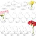 Glass Bud Vase Set of 28 Pcs for Rustic Wedding Centerpieces and Home Decor, Small Glass Vases for Flowers, Mini Bud Vase SetVintage Vases for Centerpieces