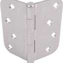 18 Pack, Residential and Commercial Door Hinges 4 Inch Satin Nickel Finish Reversible Hinges, 5/8" Radius Corner, Exterior & Interior Door Hinge for Entryway, Patio and More