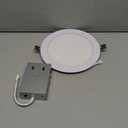 Elaruslux 7 Inch 3CCT Ultra-Thin LED Recessed Light with Junction Box, 3000K/4500K/6000K Selectable, 18W Eqv 125W, Dimmable Ceiling Lights 1600LM Brightness Canless Wafer Downlight