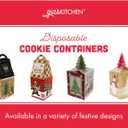 3 x Gia's Kitchen Christmas Treat Gift Containers, 20 Pack - 3D Christmas Gift Boxes to Hold Delicious Holiday Treats - Perfect Cookie Holders for Gift Giving, Party Favor Bags - Snowman