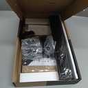 Universal Swivel TV /Table Top TV Stand for 19 to 43 inch TVs with 90 Degree Swivel, 4 Level Height Adjustable, Heavy Duty Tempered Glass Base, Holds up to 99LBS HT02B-001