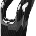 Fydun Shifter Knob, Gear Shifter Knob Frame Cover Trim ABS Carbon Fiber Car Interior for Sport 2014-2017