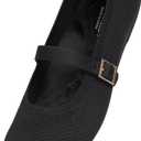 Frank Mully Women's Mary Jane Flats Comfortable Dressy Ballet Flats Casual Round Toe Slip On Washable Knitted Fabric Office Work Woman Shoes, 7.5