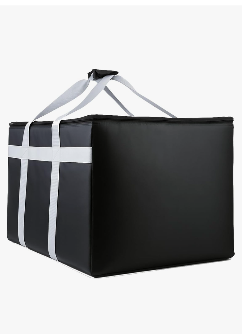 musbus Insulated Food Delivery Bag Cooler Bags Keep Food Warm Catering Therma for doordash Uber Eats Catering Shopper hot BLACK travel grocery pizza portable beach soft sided