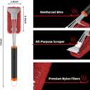 XUDAKAIXIN Grill Brush and Scraper, Safe Nylon Bristles Barbecue Outdoor Grill Brush for Cooled Grates, Extra Strong BBQ Cleaner Accessories(Red)