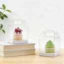 4 inch Cupcake Boxes Individual Big Cupcake Carrier (48, White), Large