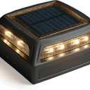Classy Caps Muskoka Universal Solar Light, SLD505B, Warm and Cool Light Modes, Fits 3.5x3.5 & 4x4 Posts, Black Aluminum, Solar-Powered, Auto On, Durable Design, Ideal for Posts, Paths, Gardens, 4.75 x 4.75 x 1.75