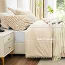 EXQ Home Fluffy Comforter Set Queen Size,3 Pieces Bed Set,Khaki