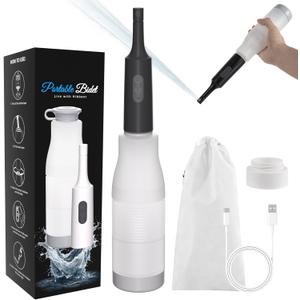 Hibbent Portable Bidet for Travel, High Pressure Electric Handheld Bidet Sprayer, 350-550ML Expandable Bottle for Personal Hygiene, USB-C Rechargeable Waterproof, Travel Sprayer for Women & Men, Black