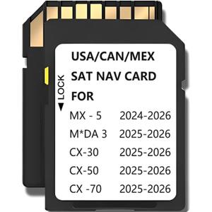 2025 2026 Latest Navigation Memory sd Card Compatible with Maz*da 3(2025 2026),Cx-30(2025 2026),Cx50(2025 2026),CX-50 Hybrid(2025 2026),Cx70(2025 2026),MX-5(2024-2026),(NAVISD2425)