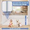 Reinforced Retractable Baby Gates with Support Rod 60" Wide Retractable Baby Gate for Stairs Retractable Dog Gate Outdoor Retractable Gate Outdoor Prevent Babies and Pets from Squeezing Under The Gate