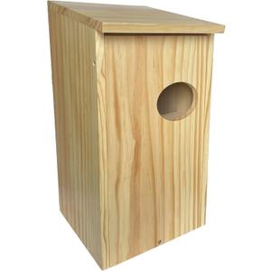 Pine Wood Duck House for Ducks and Hooded Mergansers Breeding Nesting Wooden Box Resident Habitant Shelter