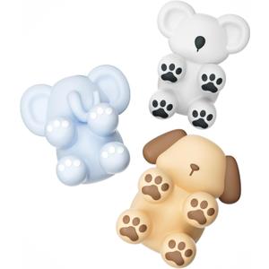 Li&Zhao Pen Pencil Holder Stand for Desk - 3 PCS Pen Stand Cute Holder for Desk for Kids Organizer Cute Office Decor, Animal Pencil Holder (Puppy-Koala-Elephant)