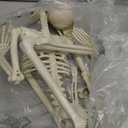 Skeleton Halloween Decorations Outdoor Indoor - 1Pcs 36" 1Pcs 16" Posable Plastic Skeleton,3FT Movable Joints Full Body Bones,Funny Halloween Decor for Party,Porch,Haunted House,Yard, Garden,Graveyard