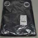 NICETOWN Pitch Black Solid Thermal Insulated Grommet Blackout Curtains/Drapes for Bedroom Window (2 Panels, 42 inches Wide by 63 inches Long, Black)