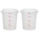 Cambro Food Storage Containers with Lids (BPA-Free) - 4 Quart - Food Grade Buckets with Lids (2 Pack) - For Dough Proofing and Brining (Translucent)
