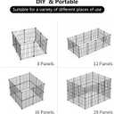 LURIVA Small Animal Playpen, Guinea Pig Cages, Pet Playpen, Rabbit Cage,Small Animal Cage, Puppy Kitten Dog Playpen, Indoor Outdoor Portable Metal Wire Yard Fence,15 X 12 Inch, 16 Panels, Black.