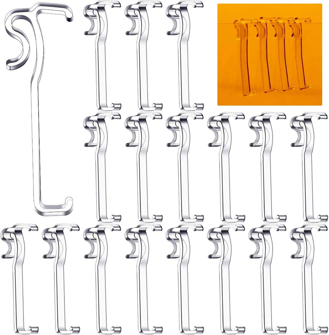 Blulu 3 Inch Valance Clips Window Blind Clear Plastic Retainer Latent for Horizontal Blind(12 Pieces)