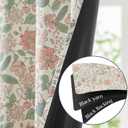 Jinchan Nursery Curtains 95% Blackout 90 Inch Long, Pink Floral Curtains for Girls Room, Farmhouse Country Drapes for Living Room, Room Darkening Window Treatments Grommet Top Set 2 Panels