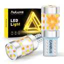 168 2825 W5W T10 CAN-Bus LED Bulb Dual Color White/Amber Yellow Switchback for Car Interior Dome Map Door License Courtesy Dash Lights, Pack of 2