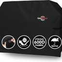 GrillTough Heavy Duty BBQ Grill Cover for Outdoor Grill, 72 Inch Waterproof, Weather Resistant, UV & Fade Resistant with Adjustable Straps Gas Grill Cover for Weber, Genesis, Charbroil, etc. Black