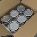 Amzcku 16oz vintage Mason Jars with Lids, Wide Mouth Canning Jar, Safe For Storage, Canning, Pickling, Preserving, Fermenting, DIY Crafts & Decor 6 Pack