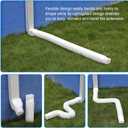 plusgutter 4 Pack Rain Gutter Downspout Extensions Flexible, Drain Downspout Extender,Down Spout Drain Extender, Gutter Connector Rainwater Drainage,Extendable from 21 to 68 Inches(White)