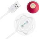 2 x Rose Charger Magnetic USB Cable Dock Station with USB Wall Charging Adapter for Replacement Cord- 12mm