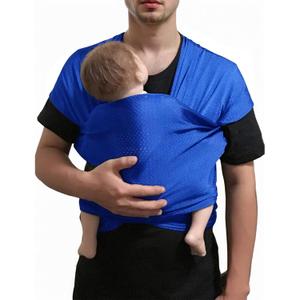 Baby Wrap Sling Carrier for Newborn, Infant, Toddler, Kid | Breathable Lightweight Stretch Mesh Water Sling | Nice for Summer, Pool, Beach, Swimming | Perfect Shower Gift Navy Blue