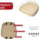 2 Pack Leather Front Car Seat Cover, Anti-Slip and Full Wrap Driver Car Seat Protectors with Storage Pocket, Luxury Waterproof Bottom Auto Seat Cushion Pad Mat for Most Vehicles (Beige)