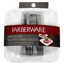 Faberware Appetizer Set 24 Gray Plastic Forks 4 White Plastic Square Plates