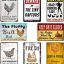 Chicken Sign Chicken Coop Signs 8 Pack Funny Chicken Coop Metal Tin Signs Outdoor Chicken Coop Accessories Toys Decor Sign For Farm Personalized Metal House Sign Chicken Coop Gift For Chicken Lovers