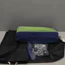 DUMOS Double Hammock with Space Saving Stand, Heavy Duty Steel Frame, Portable for Outside & Indoor Use, 450lbs Capacity, Easy Assembly, Carrying Bag Included, Blue (96IN)