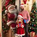 Christmas Decorations Merry Christmas Banner Xmas Porch Door Sign for Winter Party Decorations Supplies (Santa Claus-6, 70.8 x 35.4 Inch)