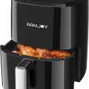 Air Fryer 3.8 Quarts for 1-2 people, 8-in-1 Functions, Air Fry, Roast, Bake, Broil, Preheat, Shake, Digital Small Air Fryer, Nonstick Dishwasher-Safe Basket, Compact Air Fryers, Black