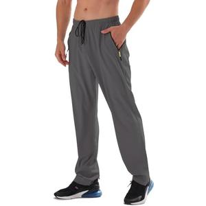Men's Elastic Waist Hiking Pants Water Resistant Quick-Dry Lightweight Outdoor Sweatpants with Zipper Pockets, Size: XL