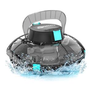 Cordless Robotic Pool Cleaner,Powerful Suction & Dual-Layer Filtration Automatic Vacuum for Above-Ground Pools up to 645 Sq. Ft, Portable, Self-Parking