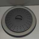 Tovolo Microwave Splatter Cover for Food, Large (Charcoal) - Collapsible & Vented Silicone Splatter Guard Lid - Microwave Plate & Dish Cover with Handle - BPA-Free Kitchen Gadget for Meal Prep (Large (13 inch))