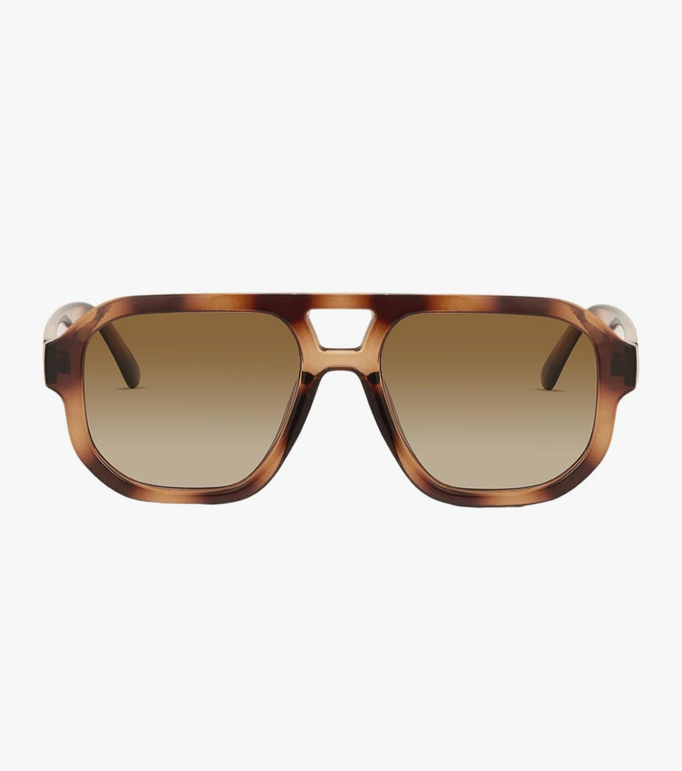 livho Trendy Polarized Square Aviator Sunglasses Women Men Square Eyewear Frame, Retro Sun Glasses for Women Men 2025 Shades