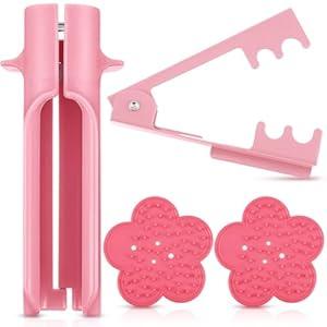 Lasnten 4 Pcs Rose Thorn Stripper Tool Thorn Remover Rose Cleaner Tool to Remove Leafs Thorns for Christmas Wedding Home Flower Shop DIY Florist Gardening Making Floral Arrangement(Green)