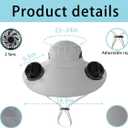 Solar Fan Hat for Men, Wide Brim Solar Fan hat,hat with Solar Fans Built in, Outdoor hat with Fans (XX-Large, Gray)