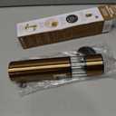 Epar Electric Gold Salt and Pepper Grinder - Battery Operated Brass Pepper Mill with Ceramic Burr - One Hand Peppermills With LED Light
