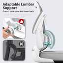 Office Chair - Ergonomic Desk Chair with Adjustable Lumbar Support, Mesh Computer Chair, Executive Chair for Home Office Comfortable Lumbar Support (Blue)