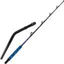 Fiblink Saltwater Offshore Trolling Rod Big Game Rod Conventional Boat Fishing Pole Deep Drop Sea Roller Rod (56, 6), 6' - 80-120lbs