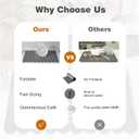 Stone Dish Drying Mat for Kitchen Counter, Quick Dry Stone Mat Kitchen for Dishes Bottles Cups, Large Foldable Diatomaceous Earth Dish Drying Mats Mat (24" x 16")